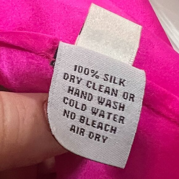 Yana K Los Angeles Bright Pink 100% Silk Shorts With Pockets - Picture 3 of 5